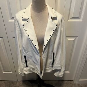 Laura size 22 Super Soft White Studded Jacket